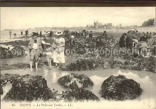 Dieppe Seine Maritime Peche aux Crabes Krabbenfischen Kat. Dieppe