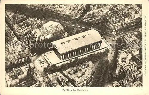 Paris La Madeleine Eglise vue aerienne Kat. Paris