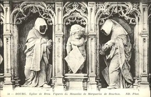 Bourg en Bresse Eglise de Brou Figures du Mausolee de Marguerite de Bourbon Kat. Bourg en Bresse