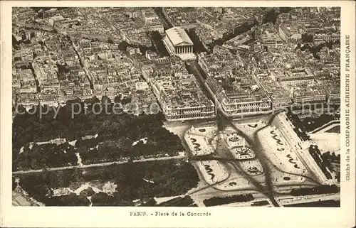 Paris Place de la Concorde vue aerienne Kat. Paris