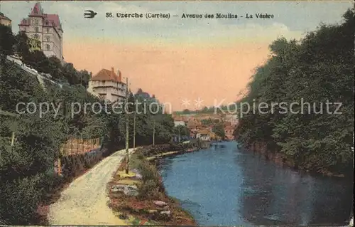 Uzerche Avenue des Moulins La Vezere Kat. Uzerche