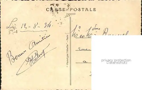 Falaise Calvados Chateau XI siecle Stempel auf AK Kat. Falaise