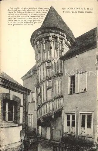 Chartres Eure et Loir Escalier de la Reine Berthe Histoire Kat. Chartres