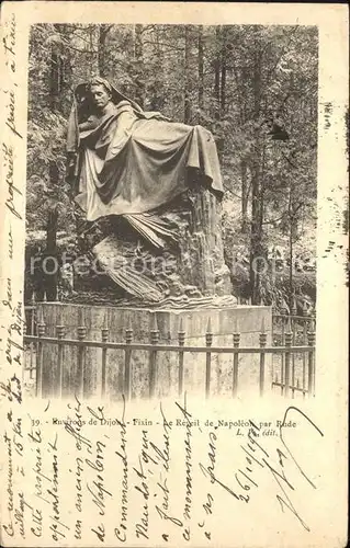 Fixin Le Reveil de Napoleon par Rude Monument Stempel auf AK Kat. Fixin