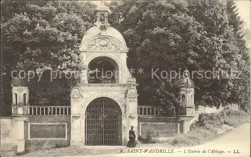 Saint Wandrille Rancon Entree de l Abbaye Kat. Saint Wandrille Rancon