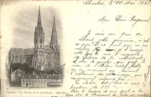 Chartres Eure et Loir Les Fleches de la Cathedrale Kat. Chartres