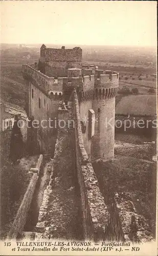 Villeneuve les Avignon Fortifications et Tours Jumelles du Fort Saint Andre Kat. Villeneuve les Avignon
