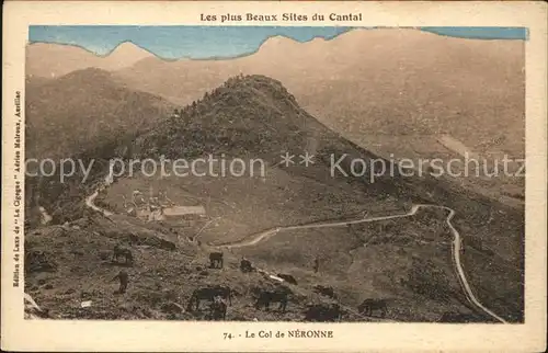 Salers Le Col de Neronne Serie Beaux Sites du Cantal Kat. Salers