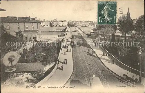 Toulouse Haute Garonne Pont Neuf Stempel auf AK Kat. Toulouse