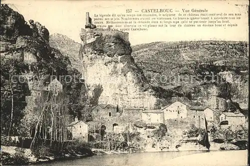 Castelbouc Vue generale Histoire Kat. Sainte Enimie