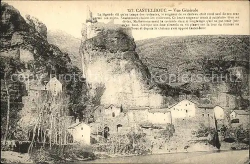 Castelbouc Vue generale Histoire Kat. Sainte Enimie