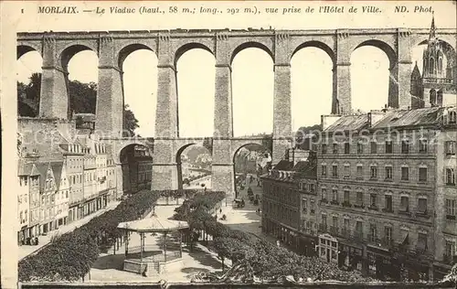 Morlaix Viaduc vue prise de l Hotel de Ville Pavillon Kat. Morlaix