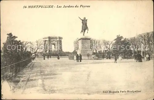 Montpellier Herault Jardins du Peyrou Monument Statue de Louis XIV Kat. Montpellier