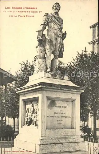 Pau Statue de Henri IV Monument Place Royale Kat. Pau