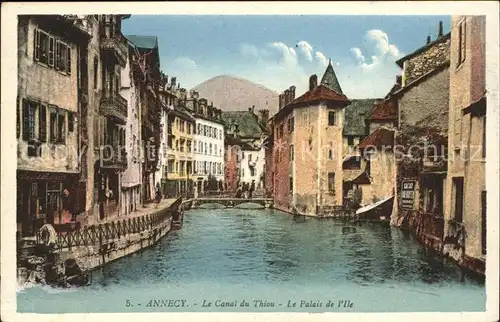 Annecy Haute Savoie Canal du Thiou Palais de l Ile Kat. Annecy
