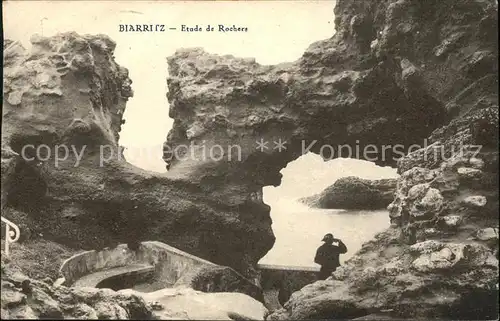 Biarritz Pyrenees Atlantiques Etude de Rochers Kat. Biarritz