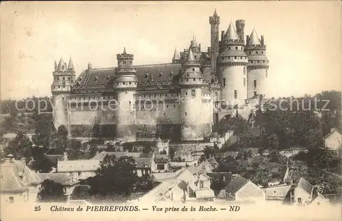 Pierrefonds Oise Chateau vue prise de la Roche Kat. Pierrefonds