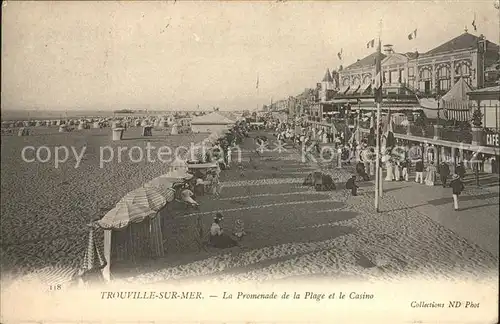 Trouville sur Mer Promenade de la Plage et le Casino Kat. Trouville sur Mer