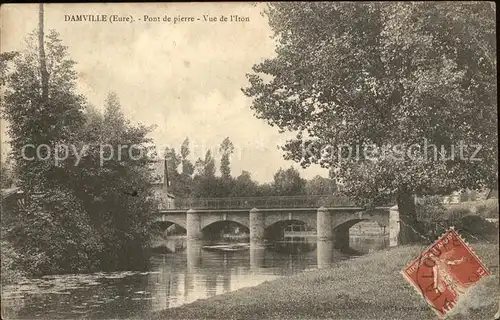 Damville Pont de pierre vue de l Iton Kat. Damville