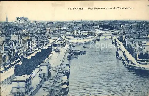 Nantes Loire Atlantique Ile Feydeau vue prise du Transbordeur Kat. Nantes