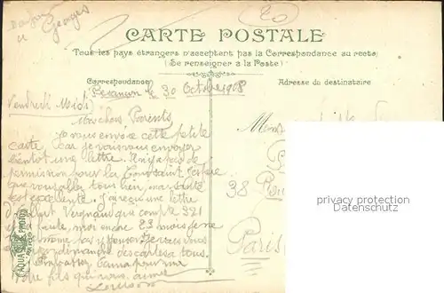 Besancon Doubs Vallee de Casamene et le Malpas Stempel auf AK Kat. Besancon