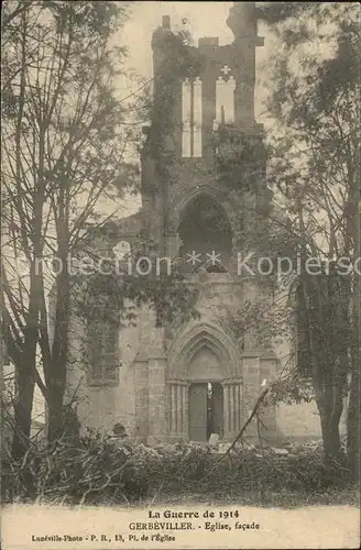 Gerbeviller Eglise Ruine La Guerre de 1914 Kat. Gerbeviller
