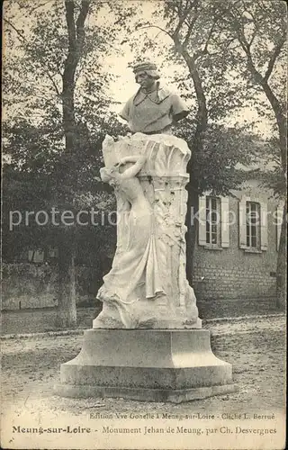 Meung sur Loire Monument Jehan par Ch. Desvergnes Kat. Meung sur Loire