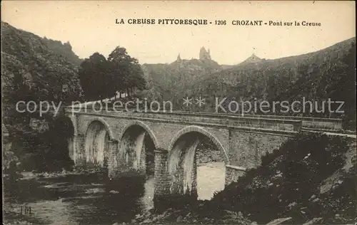 Crozant Pont sur la Creuse Kat. Crozant