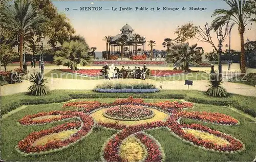 Menton Alpes Maritimes Jardin Public et Kiosque de Musique Kat. Menton