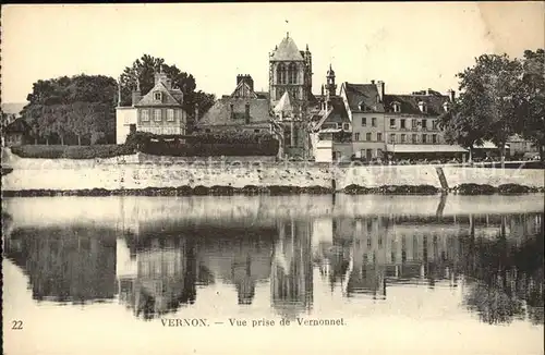 Vernon Eure Vue prise de Vernonnet Eglise Kat. Vernon