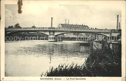 Soissons Aisne Pont Gambetta Kat. Soissons