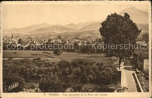 Prades Pyrenees Orientales Vue generale et Pont de Catllar Kat. Prades