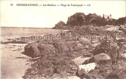 Perros Guirec Rochers Plage de Trestrignel Kat. Perros Guirec