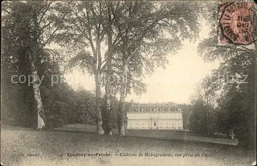 Coudray au Perche Chateau de Montgraham Parc Stempel auf AK Kat. Coudray au Perche