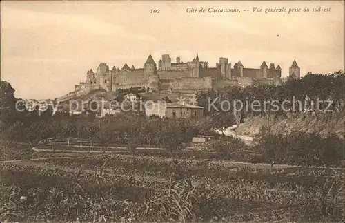 Carcassonne Vue generale de la Cite Festung Kat. Carcassonne