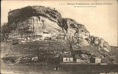 Les Eyzies de Tayac Sireuil Station Prehistorique Rocher de Font de Gaume Kat. Les Eyzies de Tayac Sireuil