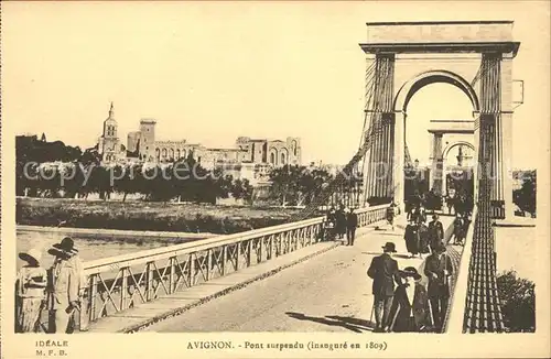 Avignon Vaucluse Pont suspendu Haengebruecke Kat. Avignon