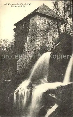 Aix les Bains Moulin de Gresy Cascade Muehle Wasserfall Kat. Aix les Bains