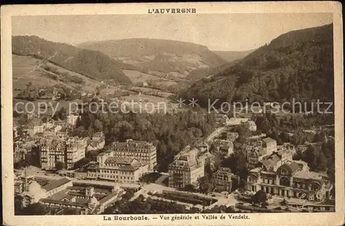 La Bourboule Vue generale et Valle de Vendeix Kat. La Bourboule