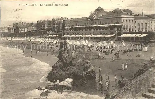 Biarritz Pyrenees Atlantiques Casino Municipal Plage Kat. Biarritz