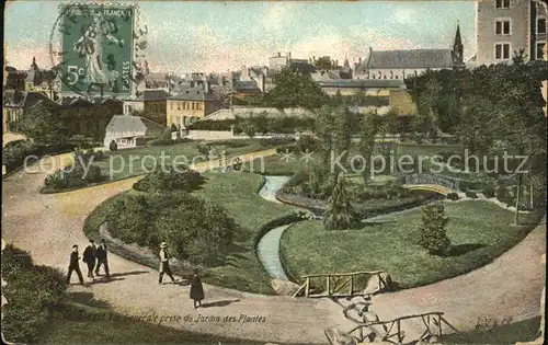 Rennes Jardin des Plantes Stempel auf AK Kat. Rennes