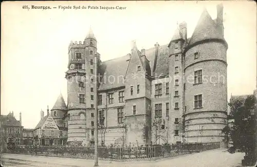 Bourges Facade Sud du Palais Jacques Coeur Kat. Bourges