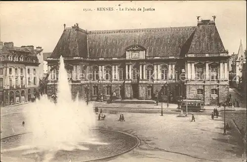 Rennes Palais de Justice Fontaine Kat. Rennes