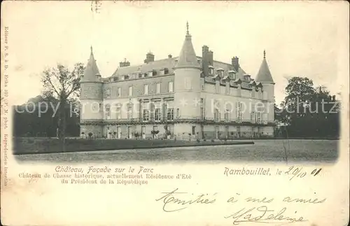 Rambouillet Chateau Facade sur le Parc Kat. Rambouillet