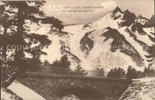 Mont Dore Puy de Dome La Neige au Massif Sancy Pont Kat. Mont Dore