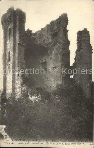 Lavardin Loir et Cher Chateau Ruines Monument Historique Kat. Lavardin