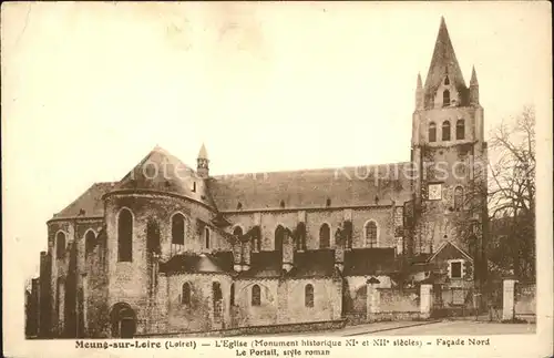 Meung sur Loire Eglise Monument historique XI et XII siecle Kat. Meung sur Loire