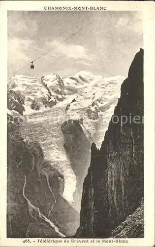 Chamonix Teleferique du Brevent et le Mont Blanc Kabinenbahn Kat. Chamonix Mont Blanc