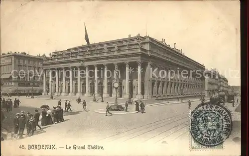 Bordeaux Grand Theatre Stempel auf AK Kat. Bordeaux