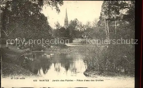 Nantes Loire Atlantique Jardin des Plantes Piece d eau des Grottes Kat. Nantes